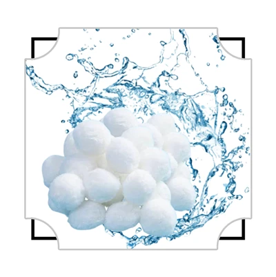 Yostiq va yostiq uchun suvni tozalash uchun yuqori sifatli to'plangan tolali to'p 50MM sanoat toifasi Polyester tolali shar