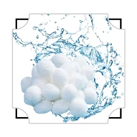 Yostiq va yostiq uchun suvni tozalash uchun yuqori sifatli to'plangan tolali to'p 50MM sanoat toifasi Polyester tolali shar